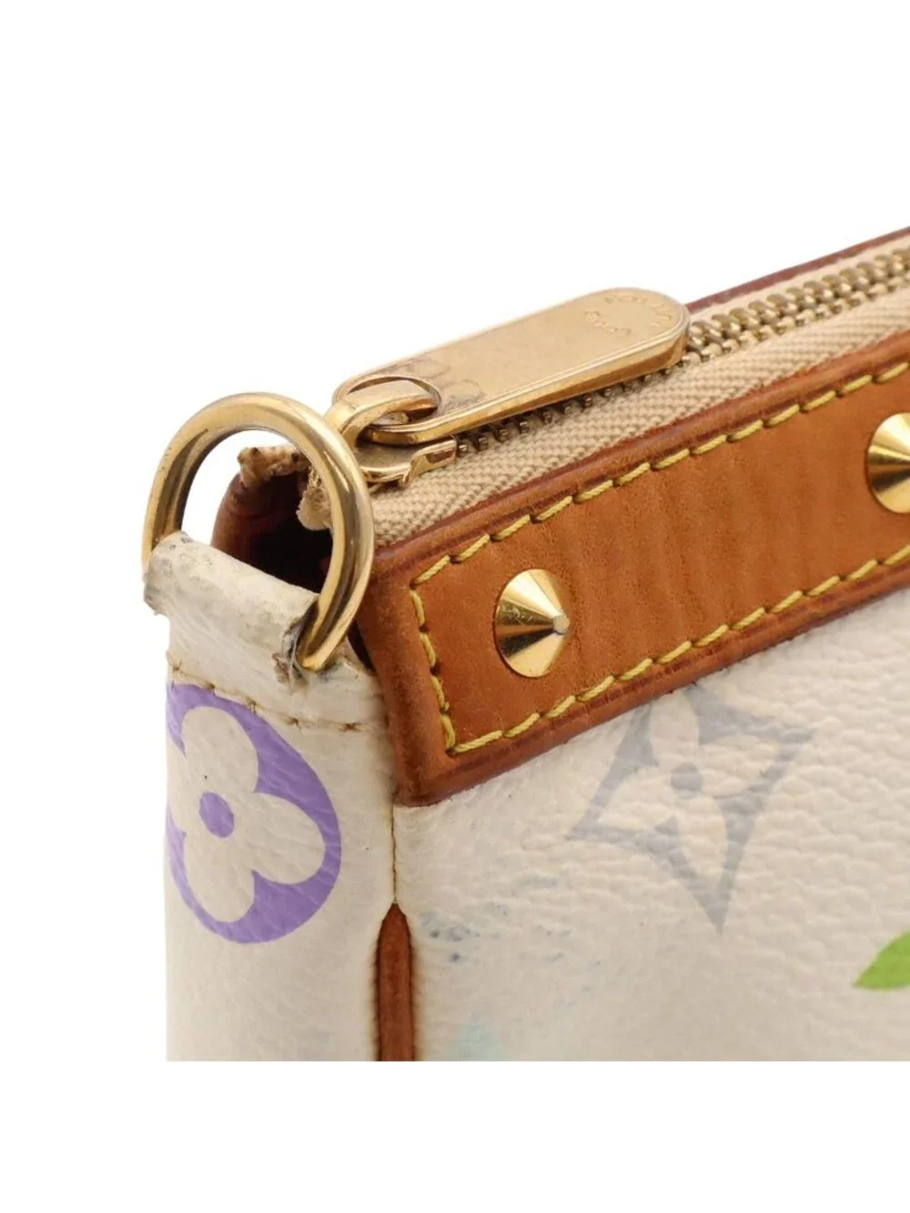 Louis Vuitton Monogram Multicolor Pochette Accessoires Pouch Party Blanc White